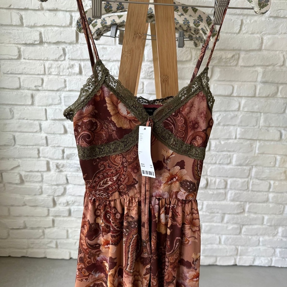 UO Riva Strappy Mesh Romper size S NWT